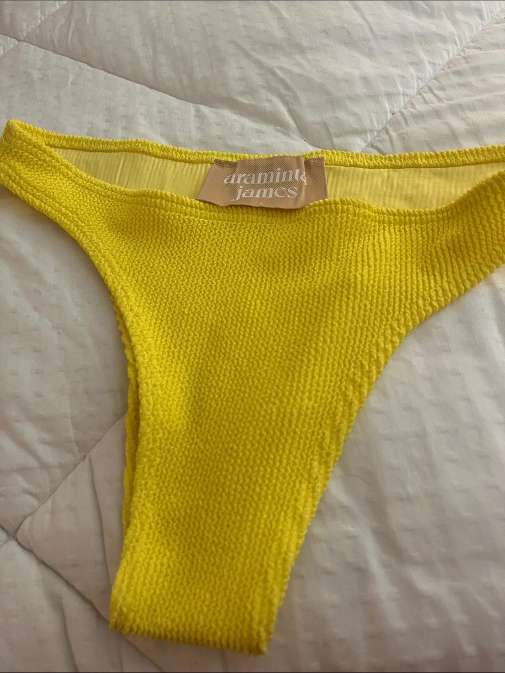 Yellow Textured Bikini Bottom - Picture 2 of 3
